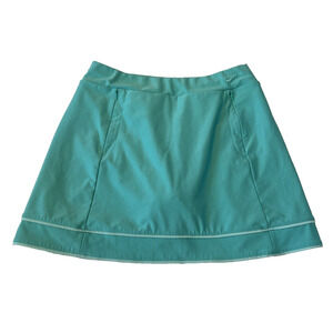 Nike Golf Dri Fit Skort/Skirt Women's S Green Zippered Pockets Tennis